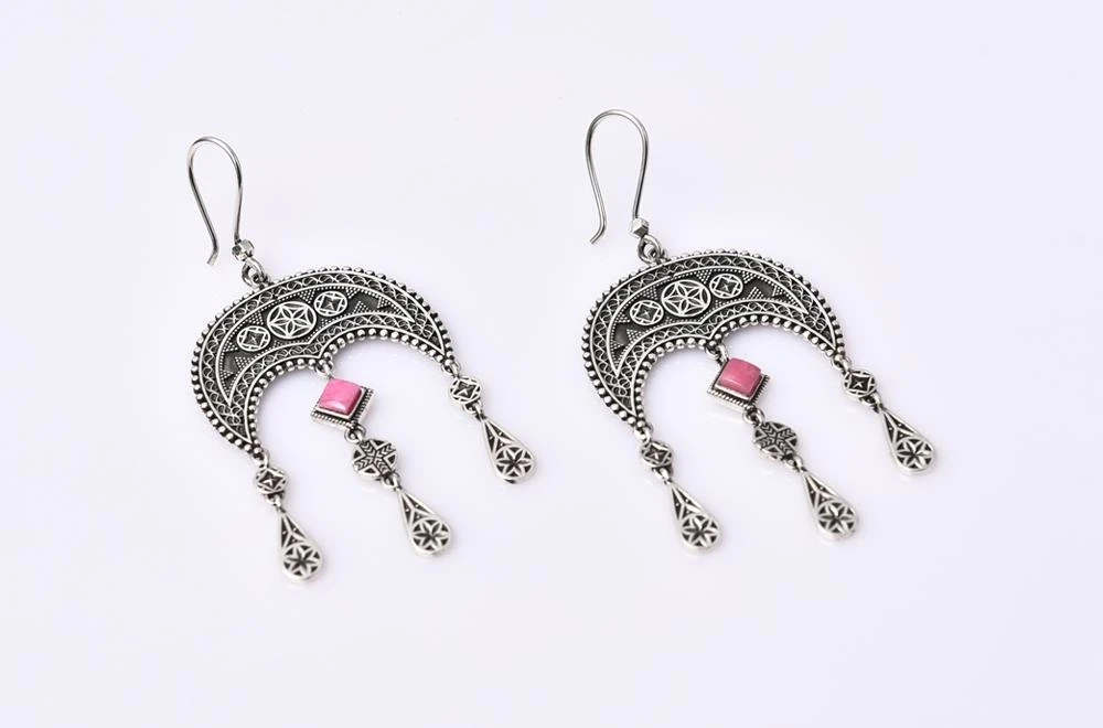 Earrings "Daghdghan" With Natural Stones