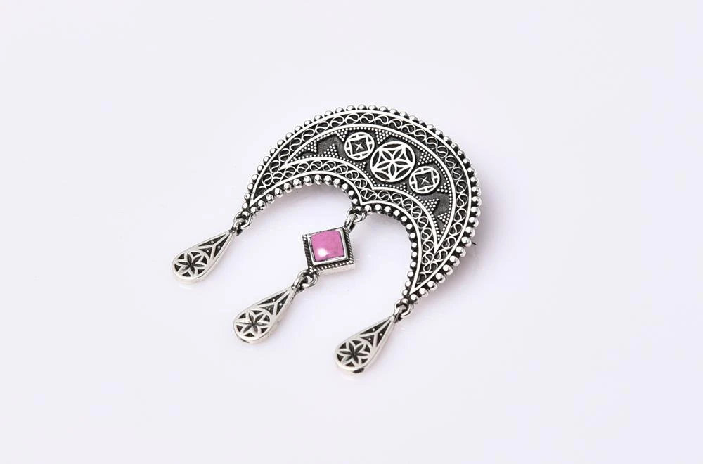 Brooch "Daghdghan"  with Natural Stones thumbnail