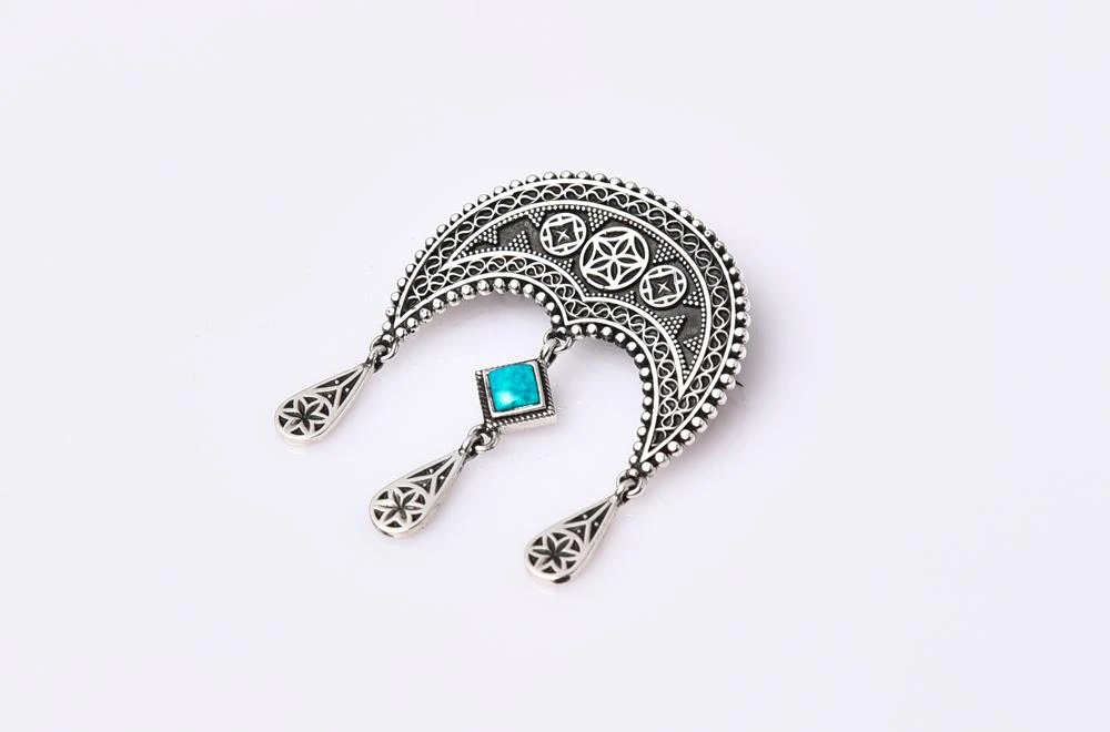 Brooch "Daghdghan"  with Natural Stones thumbnail