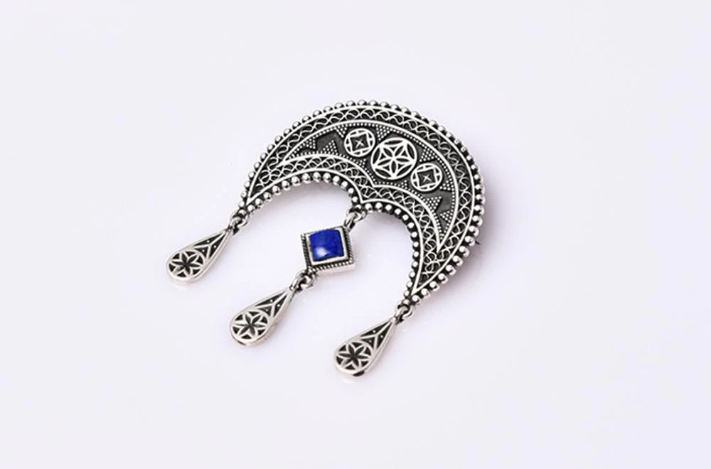 Brooch "Daghdghan"  with Natural Stones thumbnail