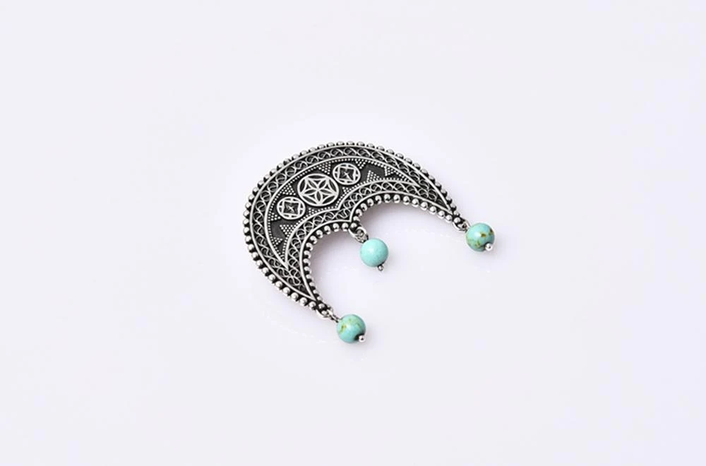 Brooch "Daghdghan" with  Ball Stones